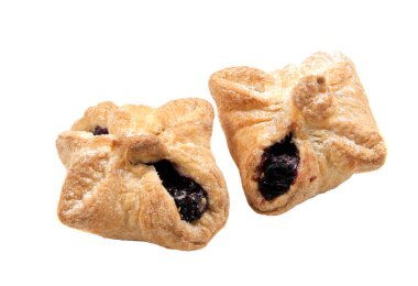 Beyaz arkaplanda küçük bisküviler