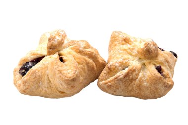 Beyaz arkaplanda küçük bisküviler