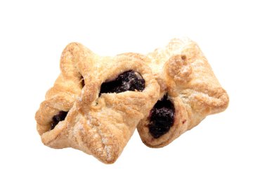 Beyaz arkaplanda küçük bisküviler