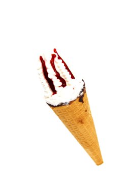 Beyaz bir vanilyalı dondurma