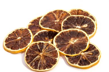 beyaz izole güzel kurutulmuş limon
