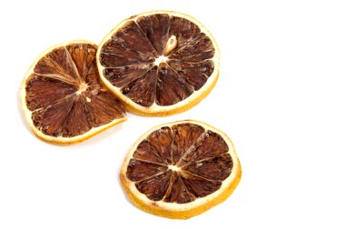 beyaz izole güzel kurutulmuş limon