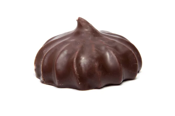 Haufen Marshmallows mit Schokolade glasiert — Stockfoto