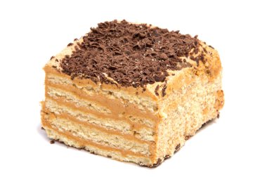 Bisküvi İsviçre rulo üzerinde beyaz izole