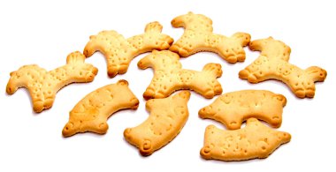 alted kraker üzerinde beyaz bitti izole