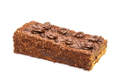 Bisküvi İsviçre rulo üzerinde beyaz izole 