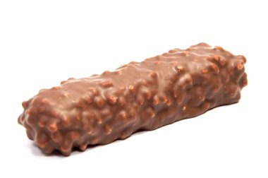 Beyaz üzerine izole çikolatalar.