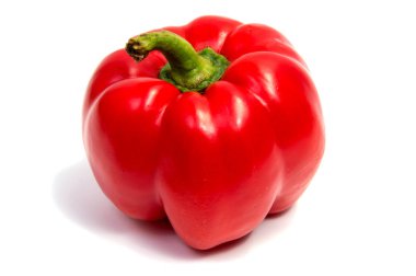 Taze renkli tatlı beyaz izole biber 