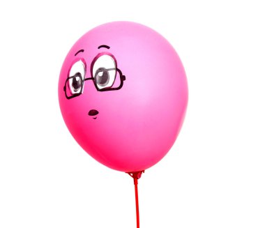 beyaz izole renkli balonlar