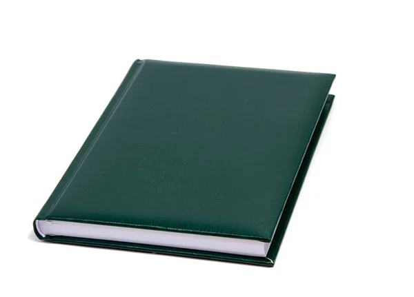 Aperto notebook isolato su sfondo bianco — Foto Stock