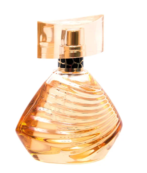 Perfume de mujer en una hermosa botella aislada —  Fotos de Stock
