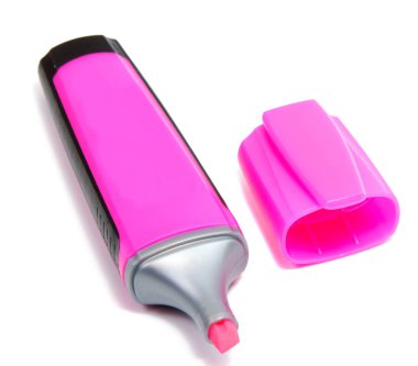 Beyaz izole vurgulayıcı pen marker 