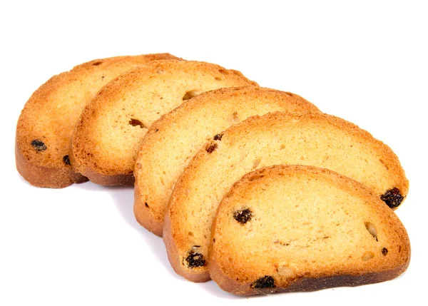 Beyaz arkaplanda izole edilmiş kızarmış ekmek