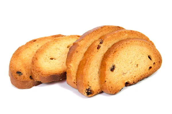 Beyaz arkaplanda izole edilmiş kızarmış ekmek