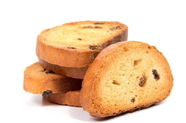 Beyaz arkaplanda izole edilmiş kızarmış ekmek