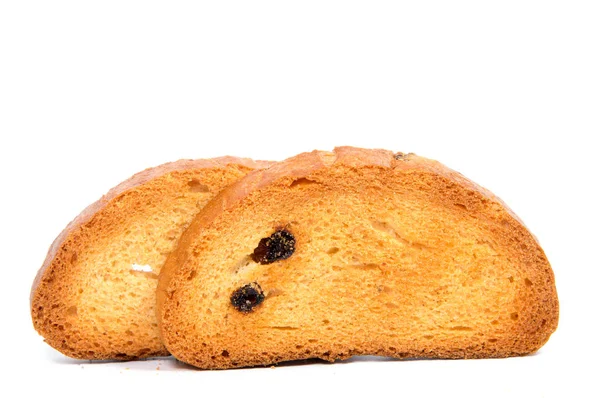 Beyaz arkaplanda izole edilmiş kızarmış ekmek