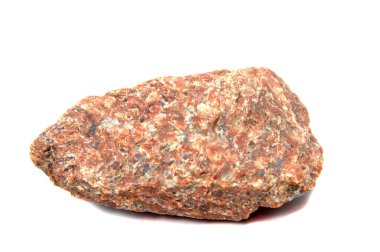 Beyaz bir arka plan üzerinde izole granit taş