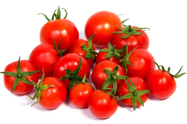 Tomates Rojos Aislados Sobre Fondo Blanco — Foto de Stock