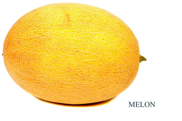 Moden Melon Isoleret Hvid Baggrund - Stock-foto