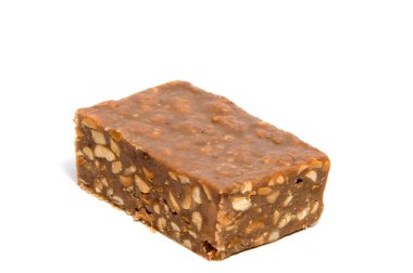 çikolata beyaz / kakao protein Çubuğu'nda izole / çikolata şeker beyaz arka plan üzerinde izole