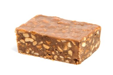 çikolata beyaz / kakao protein Çubuğu'nda izole / çikolata şeker beyaz arka plan üzerinde izole