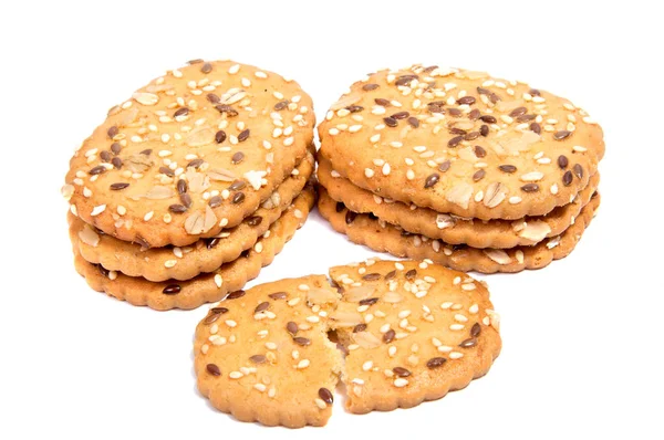 Biscuit Swiss Roll Geïsoleerd Witte Achtergrond — Stockfoto