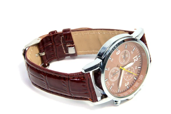 白い背景に分離されたスマート ブラック デジタル腕時計 — ストック写真