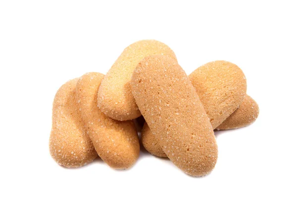 Shortbread Koekjes Een Witte Achtergrond — Stockfoto