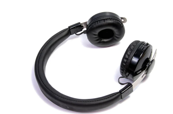 Bezdrátové Bluetooth Sluchátka Nebo Sluchátka Izolované Bílém Pozadí — Stock fotografie