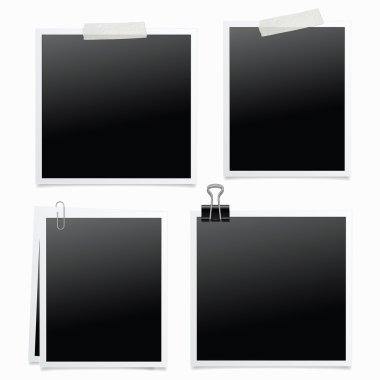 Fotoğraf çerçevesi izole. Fotoğraf tasarım şablonu. Vektör çizim. 