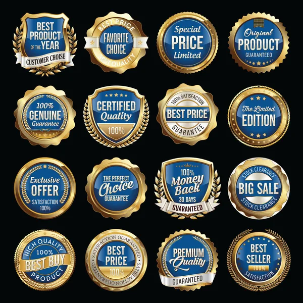Set van luxe verkoop kwaliteit Badges. Tags. — Stockvector