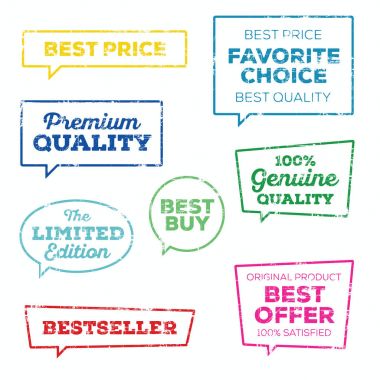 Vintage perakende Etiketler kümesi. 