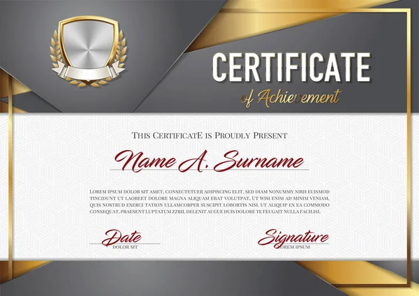 Certificato Conseguimento Premio — Vettoriale Stock