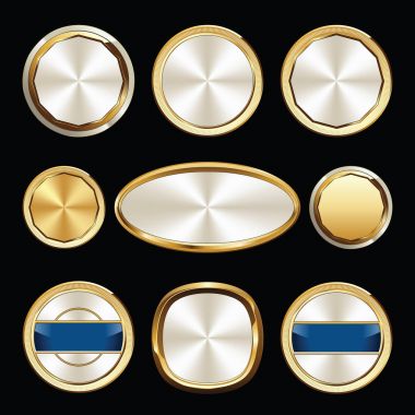 Lüks rozetleri kümesi. Mühürler ve rozetleri.