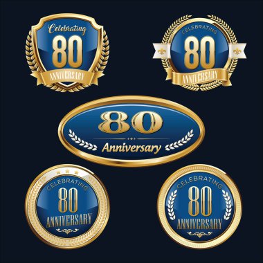 Yıldönümü Kartı lüks küme. 80 yıl dönümü.