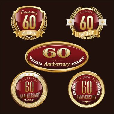 Yıldönümü Kartı lüks küme. 60 yıldönümü.