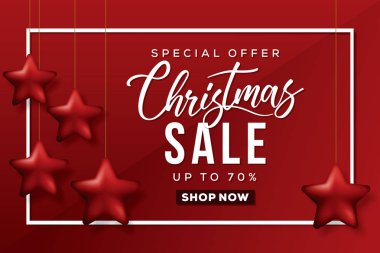Noel satış Banner. Özel indirim kartı.