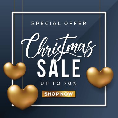 Noel satış Banner. Özel indirim kartı.