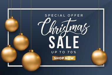 Noel satış Banner. Özel indirim kartı.