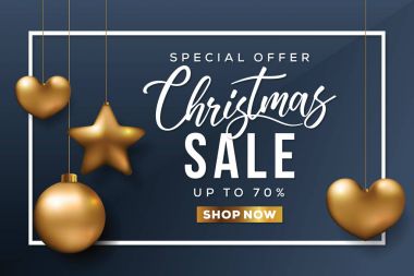 Noel satış Banner. Özel indirim kartı.