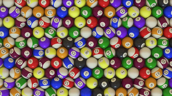 Havuz topları büyük bir dizi genel gider bir çekim