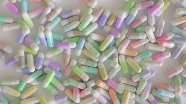 Dağınık renkli tıbbi ilaç