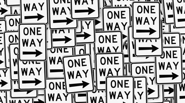 Duvar tek yönlü işaretler işaret hakkının Paketli