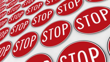 Kılavuz kırmızı dur işaretleri