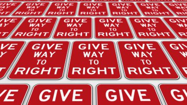 Sipariş vermek yol işaretleri sağ dizi