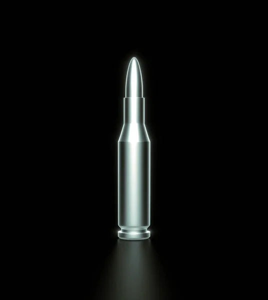 Одинарна сталева гвинтівка на рефлекторній поверхні — стокове фото