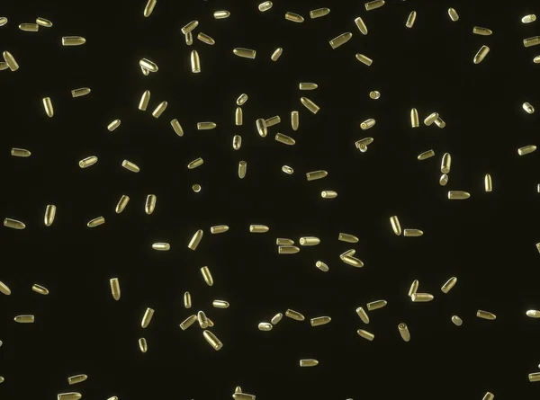 Siyah üzerinde yüzen altın madde işaretleri