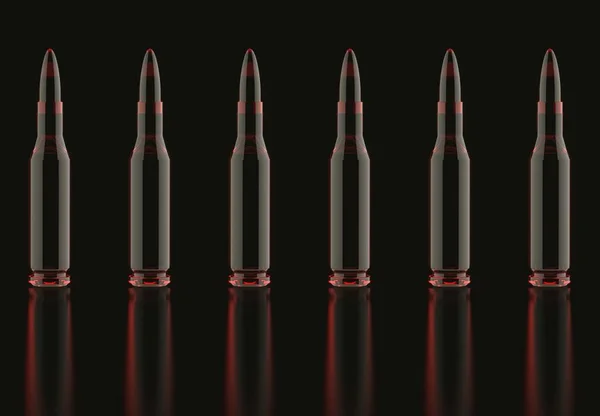 A piros üveg puska golyó fekete vonal — Stock Fotó