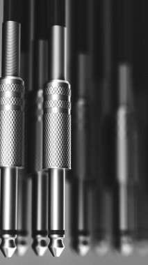 Tırtıllı krom 6mm Ses jakları alan sığ derinliği olan