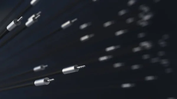 Chrome yüzen alan sığ derinliği ile ses kablolar kaplama